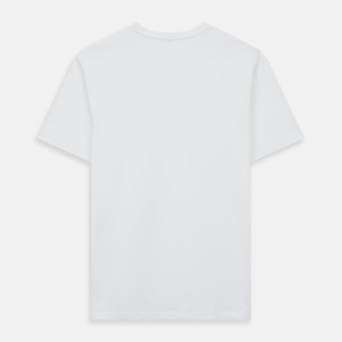 White Davey Cotton T-Shirt Image 5