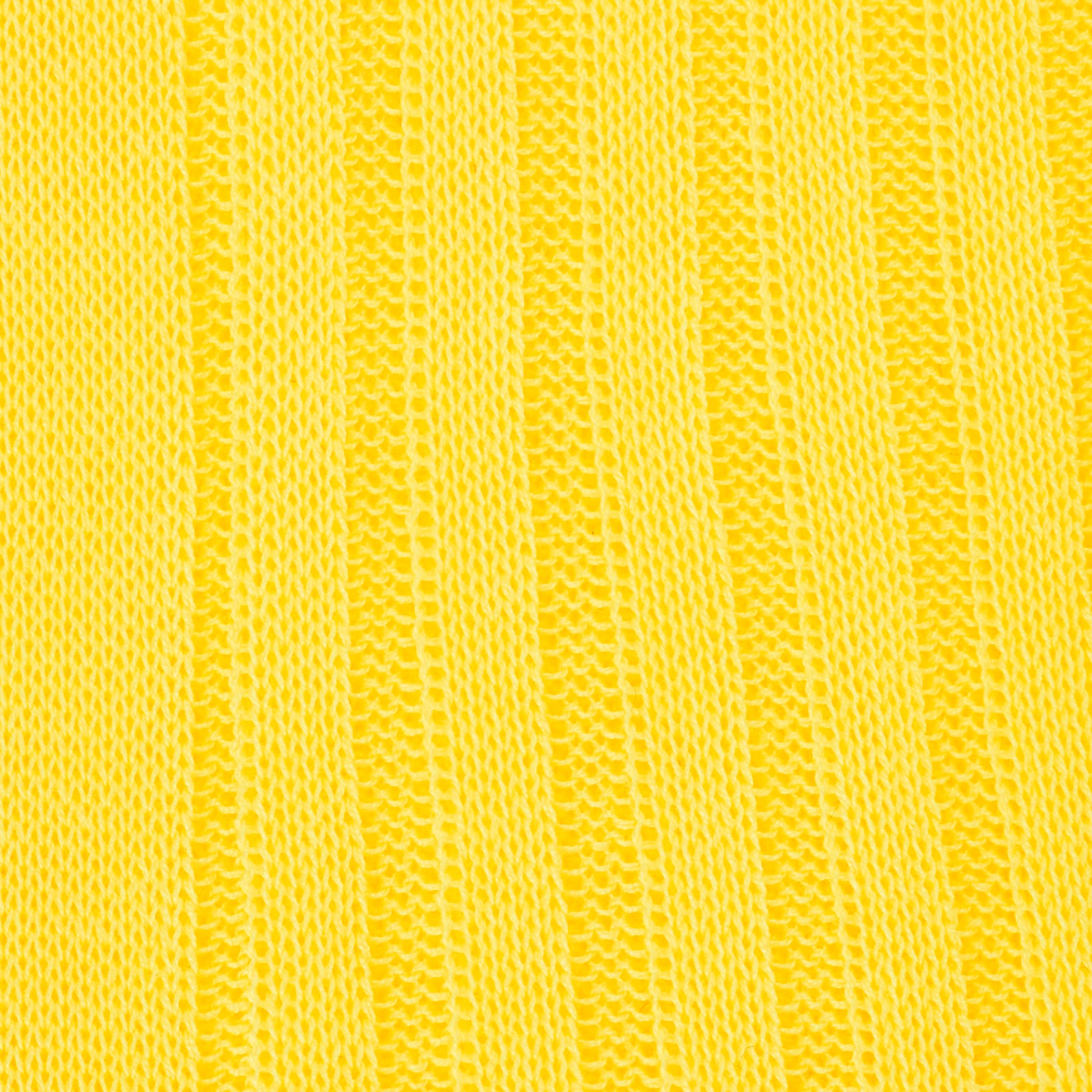 View 2 of product A single Bright Yellow Long Cotton Sock by Turnbull & Asser is shown on a light gray background, featuring a ribbed leg and smooth foot, crafted from luxurious Fil d'Ecosse cotton.