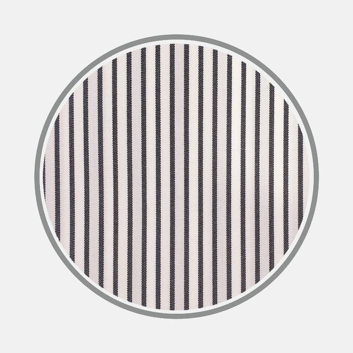 Black Half Bengal Stripe Cotton Fabric