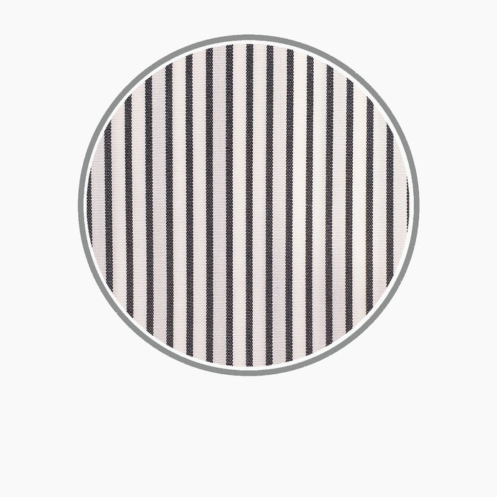 Black Half Bengal Stripe Cotton Fabric Image 2
